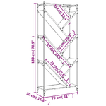 vidaXL Libreria Rovere Fumo 79x30x180 cm Legno Multistrato e Metallo