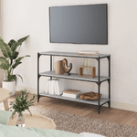 Libreria Grigio Sonoma 100x33x70,5 cm Legno ingegnerizzato Acciaio