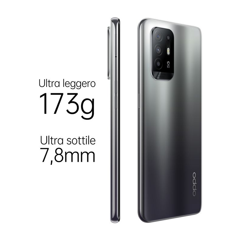 OPPO-A94-5G-A94-Smartphone-5G-173g-Display-6.43-FHD--AMOLED-4-Fotocamere-48MP-RAM-8GB-ESPANDIBILE-FINO-A-13GB-ROM-128GB-Batteria-4310mAh-Ricarica-VOOC-30W-Dual-Sim--Versione-Italiana--Fluid-Black