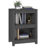 vidaXL Libreria Grigia 50x35x68 cm in Legno Massello di Pino