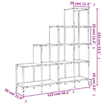 vidaXL Libreria Rovere Sonoma 122x30x132cm Legno Multistrato e Metallo