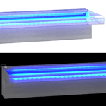 Sfioratore a Cascata con LED RGB Acciaio Inox 60 cm