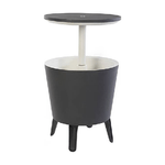 Keter tavolino portaghiaccio COOL BAR in resina 49,5x84,5x49,5h - 30 LT grigio