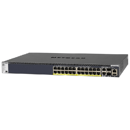 NETGEAR-M4300-28G-PoE--Gestito-L3-Gigabit-Ethernet--10-100-1000--Supporto-Power-over-Ethernet--PoE--1U-Nero