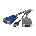 StarTech.com Cavo KVM ultra-sottile VGA USB 2 in 1 3 m