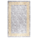 vidaXL Tappeto Lavabile 80x150 cm Grigio Antiscivolo