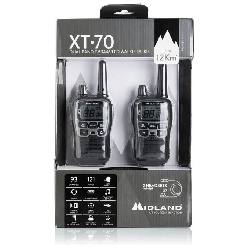 Midland-XT70-ricetrasmittente-24-canali-446.00625---446.09375-MHz-Nero-Grigio