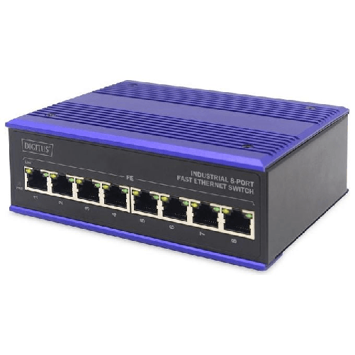 Digitus ASSMANN Electronic DN-650106 switch di rete Fast Ethernet (10/100) Nero, Blu