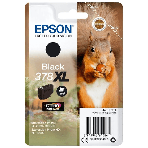 Epson-Squirrel-Singlepack-Black-378XL-Claria-Photo-HD-Ink