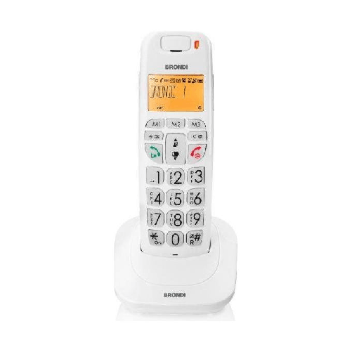 Brondi-Bravo-Bright-Telefono-DECT-Identificatore-di-chiamata-Bianco