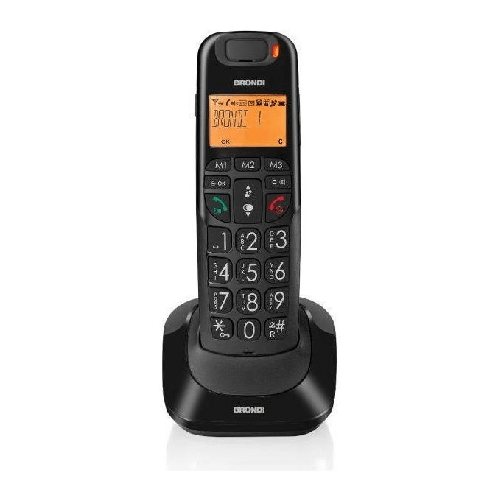 Brondi-Bravo-Bright-Telefono-DECT-Identificatore-di-chiamata-Nero