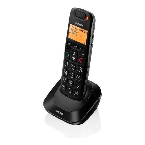 Brondi-Bravo-Bright-Telefono-DECT-Identificatore-di-chiamata-Nero