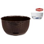 Stefanplast Ciotola Fiori Rattan 30cm Marrone