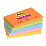 Post-it Confezione 5 Blocchetti 76x127mm 5x90 Fogli Super Sticky Collezione Boost Arancione