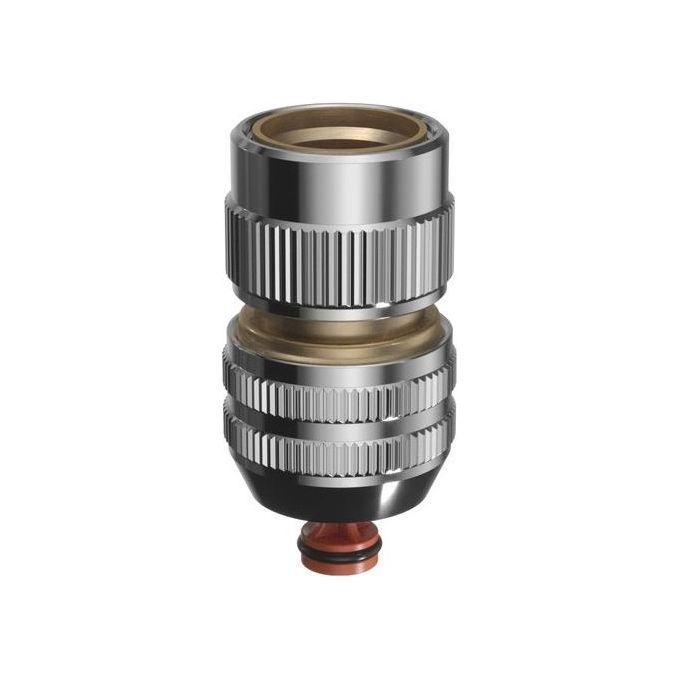 Claber Raccordo Rapido Femmina per Tubi Gomma 1-2'' 12-17mm Interno-Esterno 5-8'' 14-19mm-3-4'' 19-25mm Ottone Cromato Metal-Jet