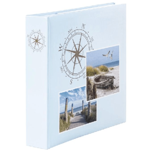 Hama-Compass-album-fotografico-e-portalistino-Blu-Marrone-Verde-200-fogli-10-x-15-cm