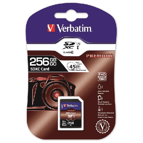 Verbatim-Premium-256-GB-SDXC-UHS-I-Classe-10