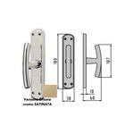 Ghidini 744406008 Maniglia Cremonese Ottone Satinato Milena Ez