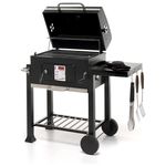 FORK Barbecue a carbone Area di cottura 58x42,5cm con griglia in acciaio inossidabile