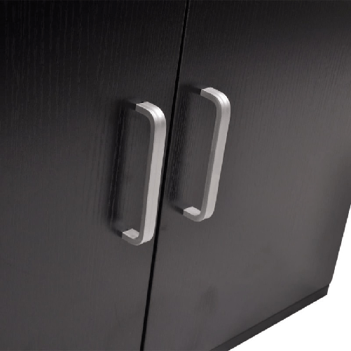 Set Mobili da Bagno e Lavandino 3 pz Nero