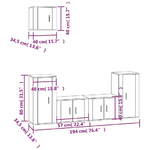 Set di Mobili Porta TV 5 pz Nero in Legno ingegnerizzato