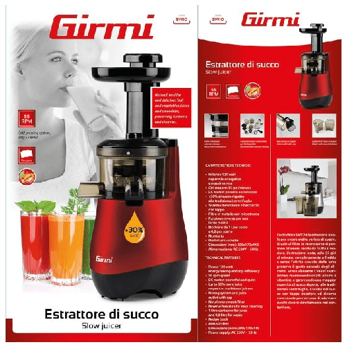 Girmi-SW10-Estrattore-di-succo-120-W-Nero-Rosso