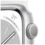 Apple-Watch-Series-8-GPS-41mm-Cassa-in-Alluminio-color-Argento-con-Cinturino-Sport-Band-Bianco---Regular