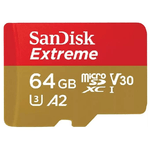 SanDisk Extreme 64 GB MicroSDXC UHS-I Classe 10 (Extreme 64 Gb Microsdxc Uhs-I - Class 10 - Warranty 12M)