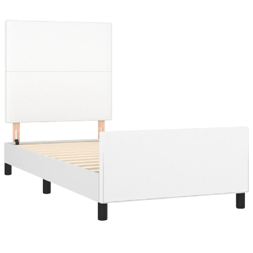 Giroletto con Testiera Bianco 80x200 cm in Similpelle