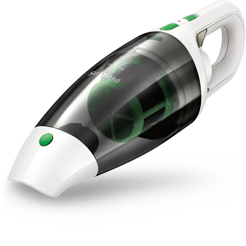 Philips-FC6148-01-MiniVac-Aspirabriciole-Senza-Sacco-Pulizia-a-Secco-Autonomia-10-min-Capacita--05-Litri-108-V-Bianco-Verde