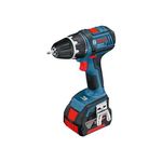 Bosch Professional GSR 18 Trapano Avvitatore a Batteria, Blu