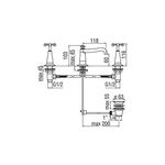 Nobili Rubinetteria Carlos 211-1 Batteria Lavabo 3 Fori Con Scarico Cromo