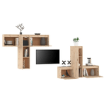 vidaXL Mobili Porta TV 6 pz in Legno Massello di Pino