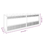 vidaXL Terrario in Legno ingegnerizzato 144x46x48 cm