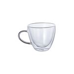 Set 2 Tazze Cappuccino senza Piatto Vetro Borosilicato