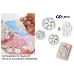 Gpandme Tagliamarzapane Dolcetteria con Molla 4 Pezzi Fiore