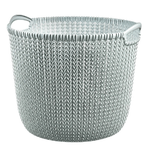Curver-Cesta-Portaoggetti-Knit-Rotonda-L-30L-Blu-Nebbia