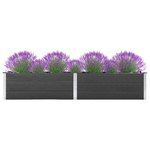 vidaXL Fioriera Rialzata da Giardino 200x50x54 cm in WPC Grigio