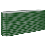 vidaXL Letto Giardino Acciaio Verniciato a Polvere 152x40x68 cm Verde