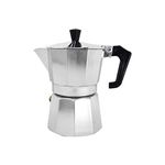 Pezzetti Italexpress Caffettiera Moka 3 Tazze Alluminio-Nero