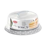 Stefanplast Porta Torta Tosca con Coperchio Grigio