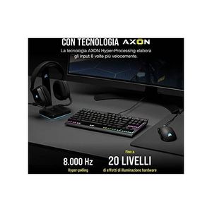 Corsair K70 RGB TKL Champion Tastiera Opto-Meccanica Switch OPX Layout ITA