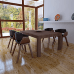 vidaXL Sedie da Pranzo 4 pz in Legno Piegato e Similpelle