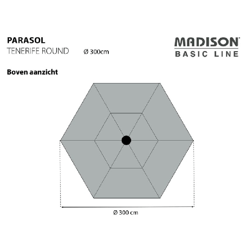 Madison-Ombrellone-Tenerife-300-cm-Rotondo-Verde-Mela