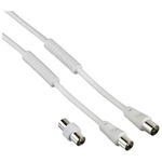 Hama-Cavo-antenna-M-F-con-adattatore-M-M-15-metri-85-dB-ferrite-bianco