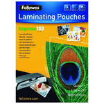 Fellowes Glossy Pouches A4 100 pcs. 100m pellicola per plastificatrice (Fellowes 53511 A4 100Mic Pouch 100pk)