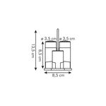 Tescoma 650322 saliera e pepiera Acciaio inossidabile, Trasparente