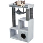 TRIXIE-Palo-Tiragraffi-Gatti-con-Funzione-Scaffale-72x38x110-Grigio