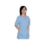 Casacca Con Bottoni-Cotone-Pol.-Unisex S Azzurra 1 pz.