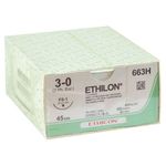 Sutura Monofilamento Ethicon Ethilon - 3-0 Ago 24 Mm conf. 36 pz.